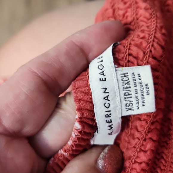 American Eagle size XS red floral mini dress lace floral summer 4th Of July - Picture 10 of 13